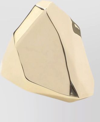 Lanvin cubic signet ring geometric wide band