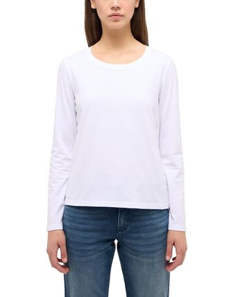 Mustang T-Shirt MUSTANG MUElly, Damen, Gr. XL, weiss (general wei&szlig;), Jersey, Obermaterial: 100% Baumwolle, regular fit normal, Rundhals, Shirts T-Shirt
