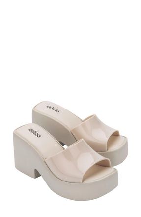 Melissa Posh Platform Slide Sandal in Light Beige at Nordstrom, Size 10