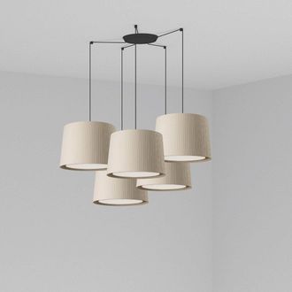 Faro Barcelona Faro Samba - Gota De Racimo Triple Cil&iacute;ndrico Beige Claro, E27