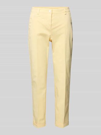 Cambio Cambio Slim Fit Hose mit verk&uuml;rztem Schnitt Modell STELLA in Hellgelb, Gr&ouml;&szlig;e 34