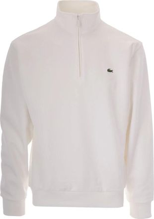 Lacoste Zip-through Sweatshirt - Heren - Vesten met rits - Wit - S - Katoen - Hoodies & sweatvesten