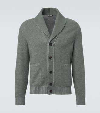 Ermenegildo Zegna Waffle-knit cashmere and wool cardigan