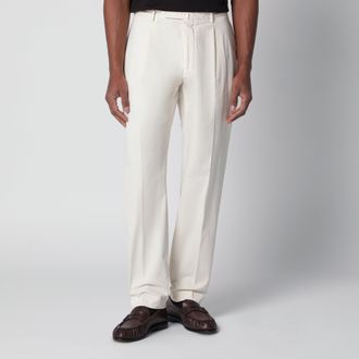 Santaniello White trousers in cotton
