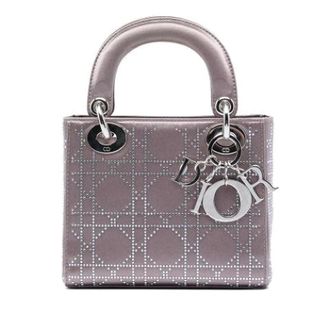 Dior Pre-owned Lady Satchel - Dames - Pre-owned - Grijs - Maat: ONE Size Satijn