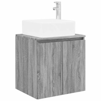 vidaXL Vanidad Con Lavabo De Pared Sonoma Gris 49,5 X 41 X 63 Cm Vidaxl