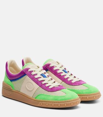 Valentino Garavani Upvillage leather-trimmed sneakers