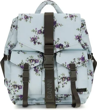 Ganni Blue Polyester Womens Backpack