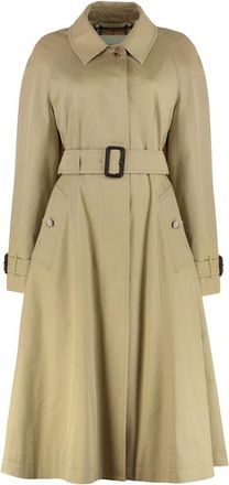 Burberry Ellingham Fit-and-Flare Auto Jas - Dames - Trenchcoats - Beige - S - Katoen - Jassen