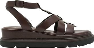 Tamaris Sandalen met sleehak, in leer