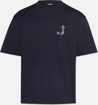 Jacquemus Mens Mens Dark Navy Jacquemus Oversized The Mer&ugrave; T-Shirt - Size: 40