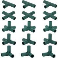 OEM Juego De 15 Conectores Para Estructuras De Invernadero, Conectores De Esquina Para Estructuras De Jard&iacute;n, Varilla Helicoidal De 16 Mm, 4 Tipos De Sopo