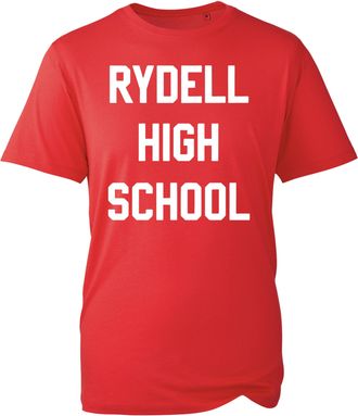 Generic Rydell High School T-Shirt, Fictional School Grease Movie Themed Location Bold Text Shirt, Gift Unisex Tee Top (Red, M Years)
