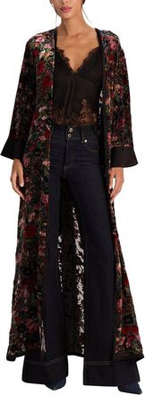 Alice & Olivia Alice + Olivia Nomi Maxi Silk-Blend Kimono