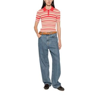 Axel Arigato Anja Ribbed Polo - Dames - Tops - Veelkleurig - Maat: M