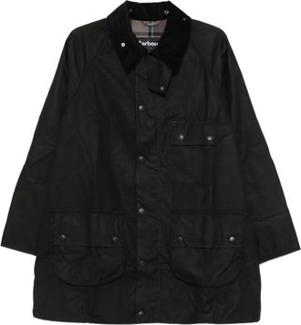 Barbour Cappotto con colletto a coste - Nero