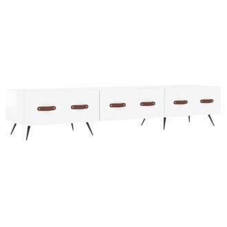 vidaXL Vidaxl - Mueble De Tv Madera De Ingenier&iacute;a Blanco Brillo 150x36x30 Cm
