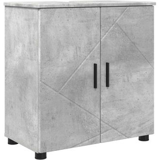 vidaXL Bathroom Cabinet with Storage Concrete Grey 61 x 35 x 64 cm vidaXL