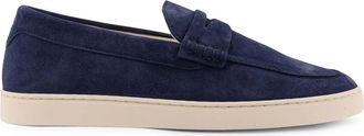 Brunello Cucinelli Schoenen, Heren, Blauw, 40 EU, Leer, Suede Loafer Sneakers