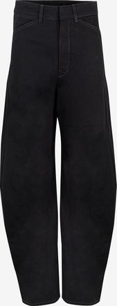 Christophe Lemaire Dunkle Jeans High Waisted Curved Black