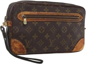 Louis Vuitton Pre-owned Clutches, female, Brown, Size: ONE SIZE Pre-owned Canvas Clutch