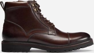 Oliver Sweeney Mens Oliver Sweeney Runcorn Mens Antiqued Calf Leather Brogue Boots - Tan - Brown - Size: 10