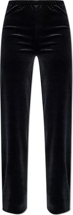 VETEMENTS Velours joggingbroek - Dames - Sweatpants - Zwart - M - Leer - Broeken