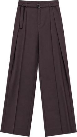 SOLOTRE Wijde broek - Dames - Wijde Broeken - Bruin - L - Broeken