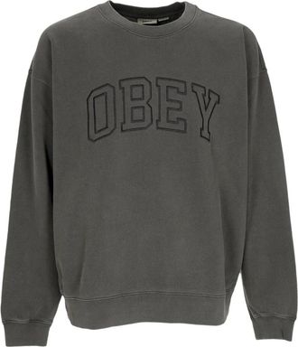 Obey Lichte Crew Neck Sweatshirt Pigment Zwart - Heren - Sweatshirts - Grijs - XL - Katoen - Hoodies & sweatvesten