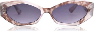 LMNT Sunglasses Oval Full Rim Plastic Womens Sunglasses Tortoiseshell Size 54 - Free Lenses - LMNT