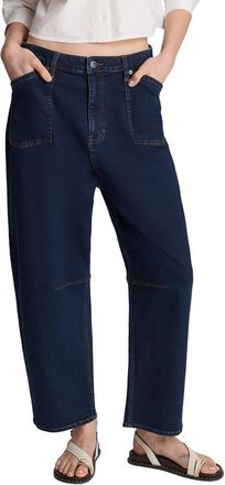 Kenneth Cole High Rise Fly Front Barrel Crop Pant