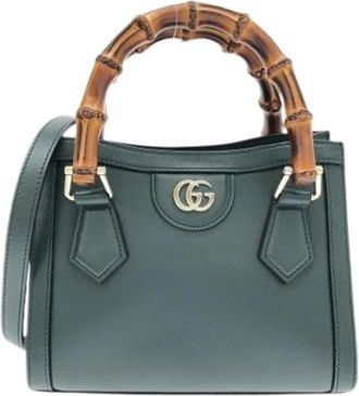 Gucci Pre-owned Vintage Handbag - Dames - Vintage Handtas - Groen - ONE Size - Leer - Vintage