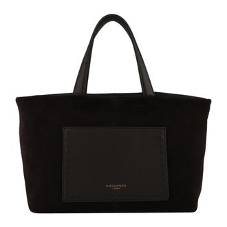 Pourchet Cassis Daim Tote - Dames - Shoppers - Bruin - ONE Size - Su&egrave;de - Tassen