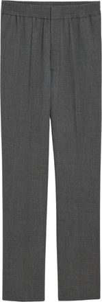 Ami Elasticated-Waist Wool Straight-Leg Pants
