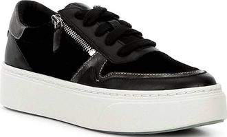 Aetrex Womens Leigh Suede Side Zip Platform Sneakers In Black