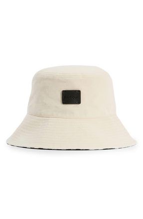 Barbour Selena Cotton Twill Bucket Hat in Ecru at Nordstrom, Size Medium