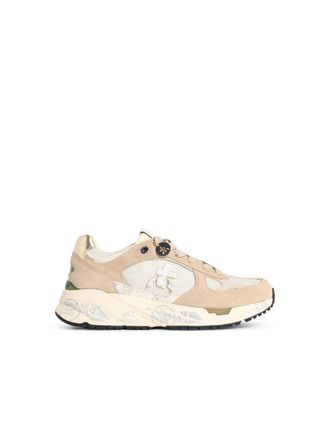 Premiata Beigefarbene Sneakers Mased aus Lear-Mischgewebe von Premiata