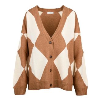 Ballantyne Truien & Vesten, Dames, Veelkleurig, S, Wol, Gebreide Cardigan met Knopen