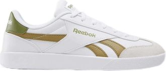 Reebok Unisex-Adult Smash Edge Suede Sneaker, Ftwr White/Khaki Brown/Deep Olive, M 4.5 / W 6