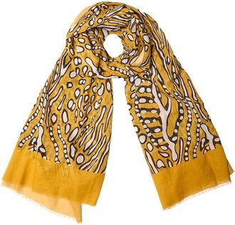 Saachi Saachi Abstract Animal Print Scarf