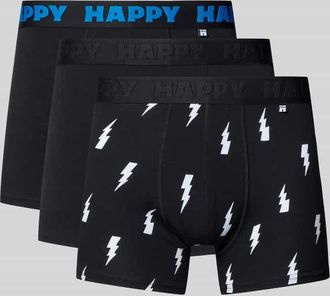 Happy Socks Trunks aus Baumwoll-Mix im 3er-Pack in Black, Gr&ouml;&szlig;e XL