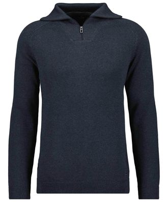 Ragman Troyer RAGMAN, Herren, Gr. 54, grau (asphalt, 018), 100% Baumwolle, hoch geschlossener Ausschnitt, Pullover Troyer