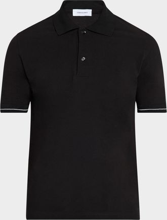 Ferragamo Mens Polo Shirt with Neck Signature