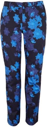 Lords of Harlech Charles Stretch Twill Flat Front Pant in Softbloom Navy at Nordstrom, Size 38 X 32