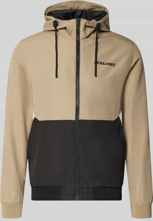 Jack & Jones Jack & Jones Jacke mit Kapuze und Rei&szlig;verschluss Modell RUSH in Offwhite, Gr&ouml;&szlig;e XXL