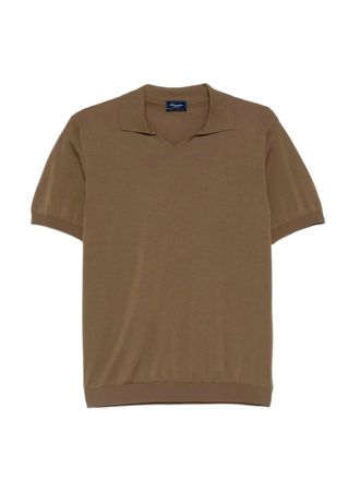 Drumohr V-Neck Polo With Logo