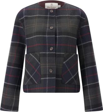 Barbour Giacca Myla in misto lana a quadri - - Jackets - Donna - Verde - M