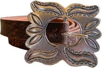 Fortela Butterfly Leather Belt in Brown at Nordstrom, Size 105