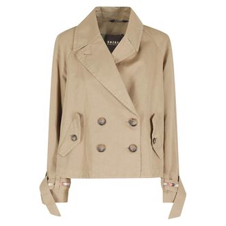 Bazar Deluxe Bazar Deluxe, Light Jackets, female, Brown, Size: XS Double-breasted Jacket