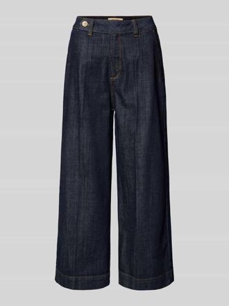 Mos Mosh Cropped Wide Leg Jeanshose Modell Bantry Nippon in Dunkelblau, Gr&ouml;&szlig;e 28